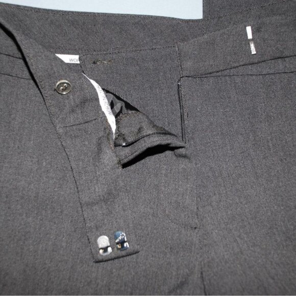 Worthington Modern Fit Ladies Gray Career Pants Size 12 Stretch Straight Classic - Picture 6 of 9